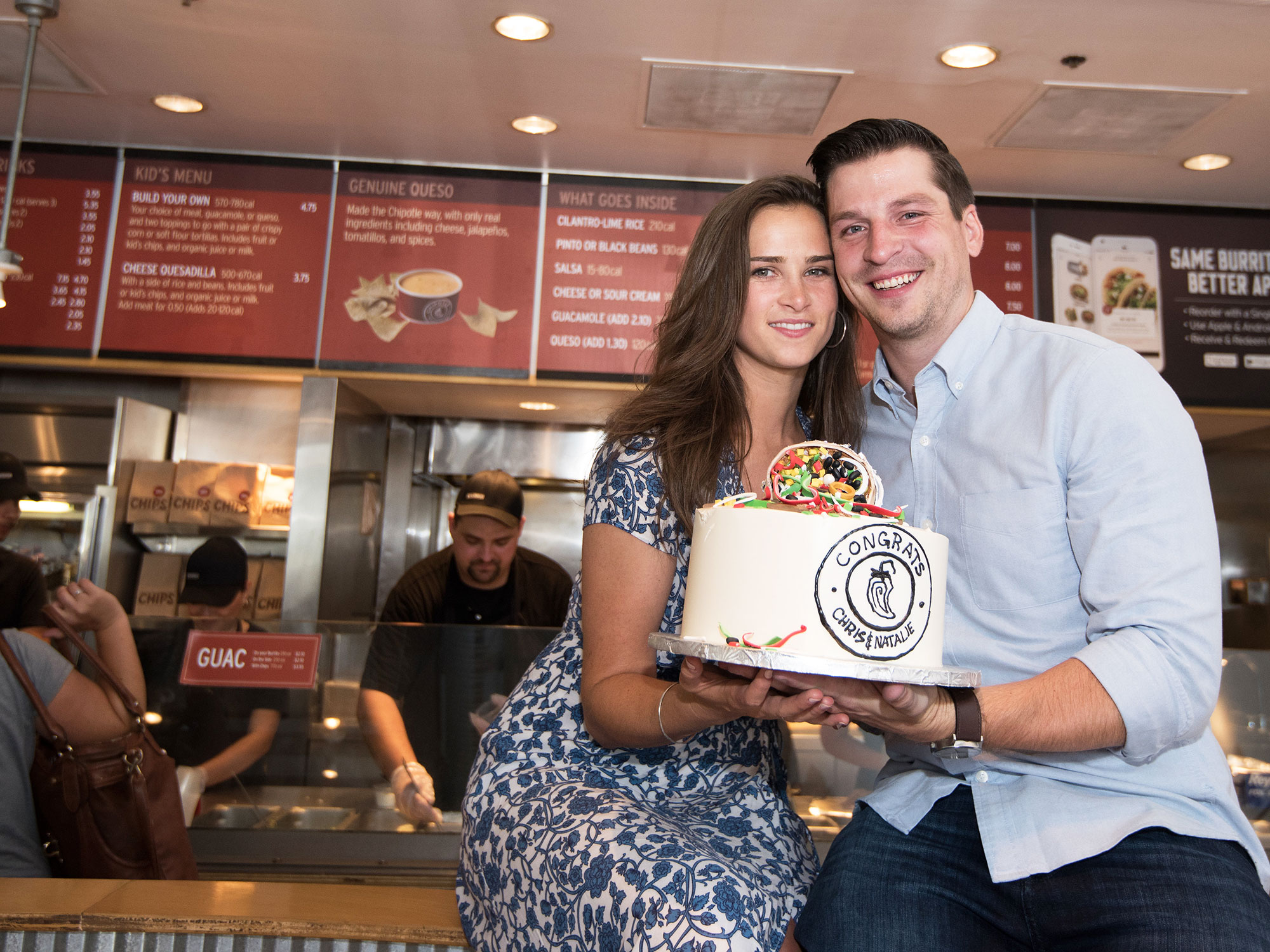 High School Sweethearts get engaged at Chipotle