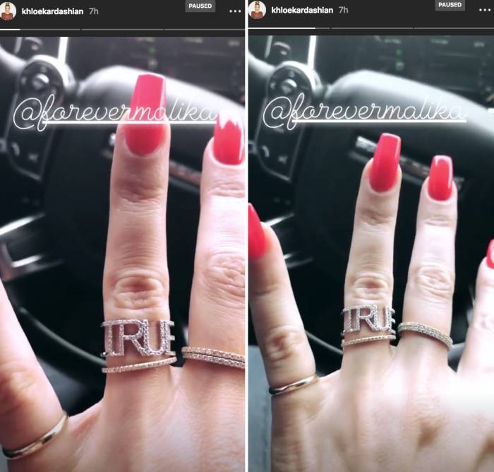 Khloe Kardashian's True ring