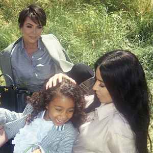 kim Kardashian, North West and Kris Jenner