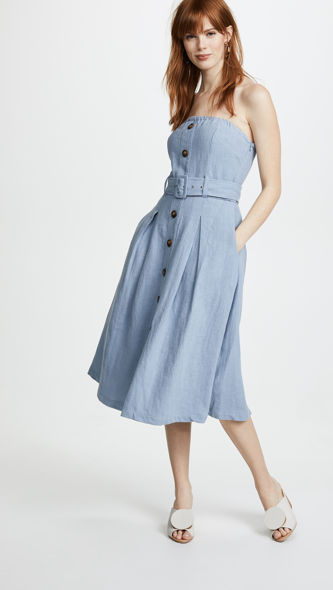 Moon River Button Front Strapless Dress Sale — Just $64!