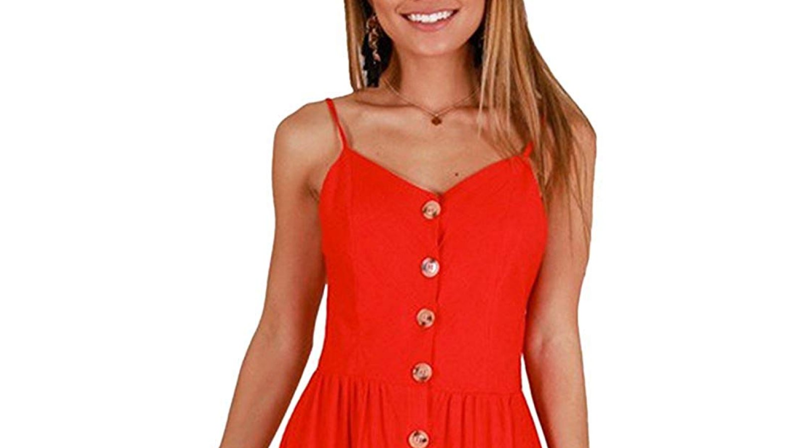 red sun dress with pockets