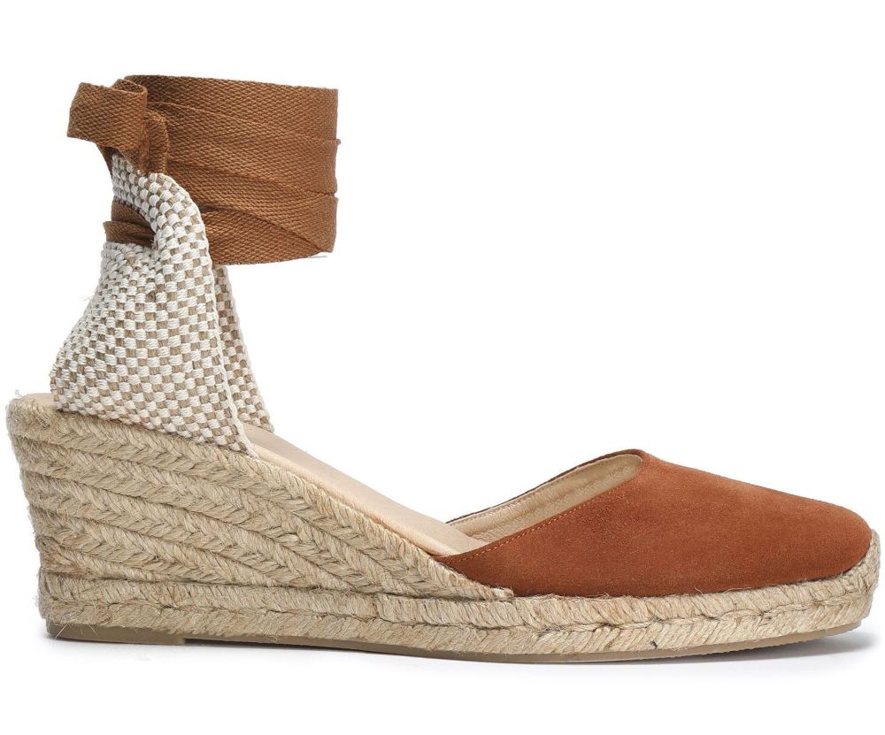 brown tan espadrille shoe