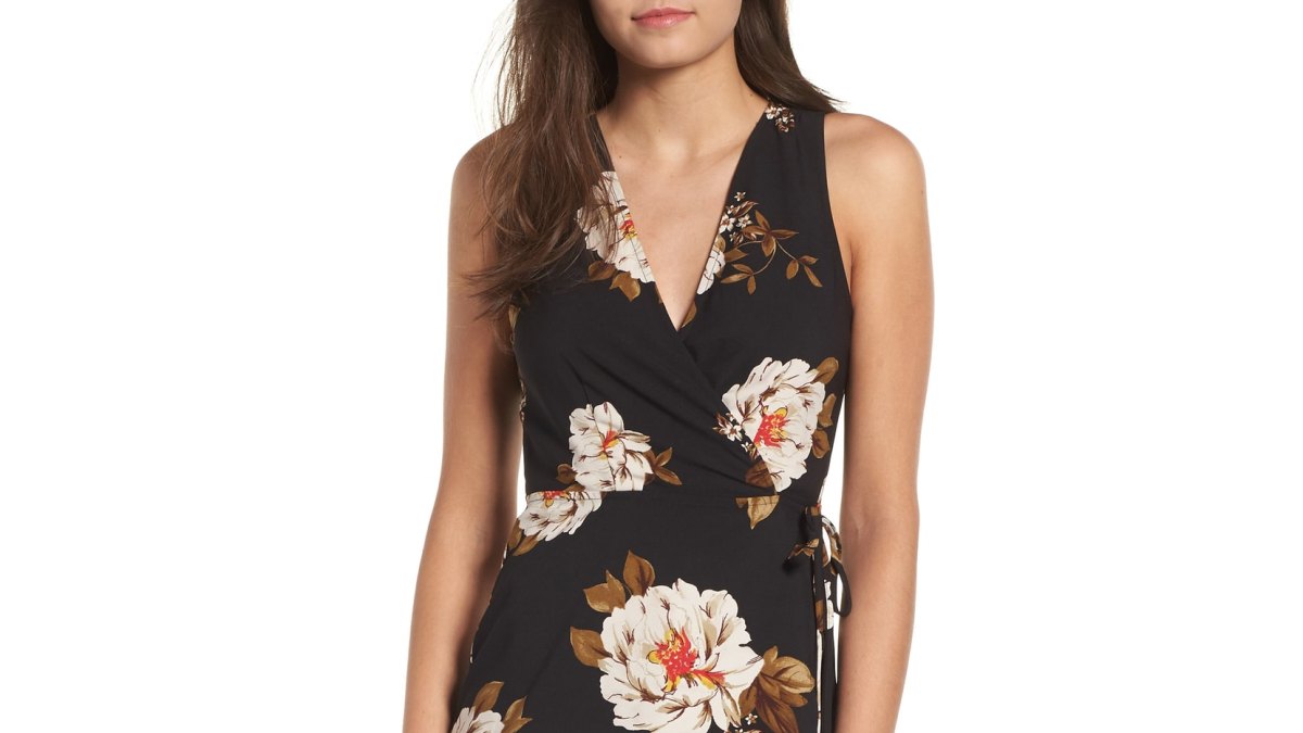 floral wrap maxi dress