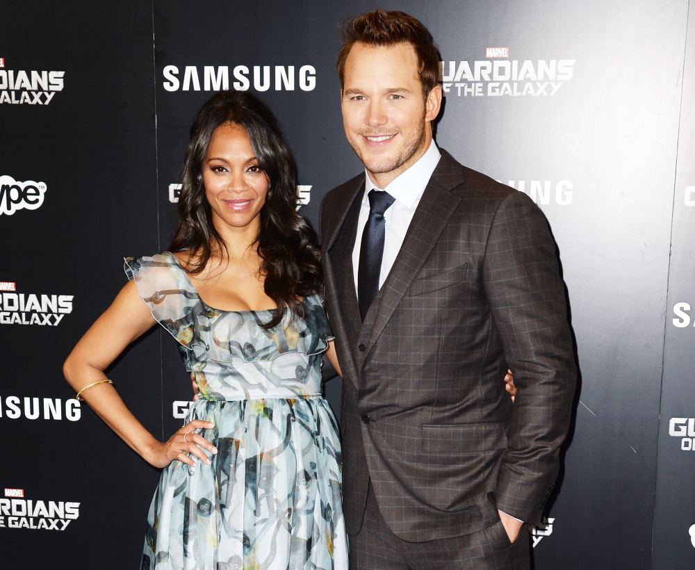 Zoe Saldana Chris Pratt