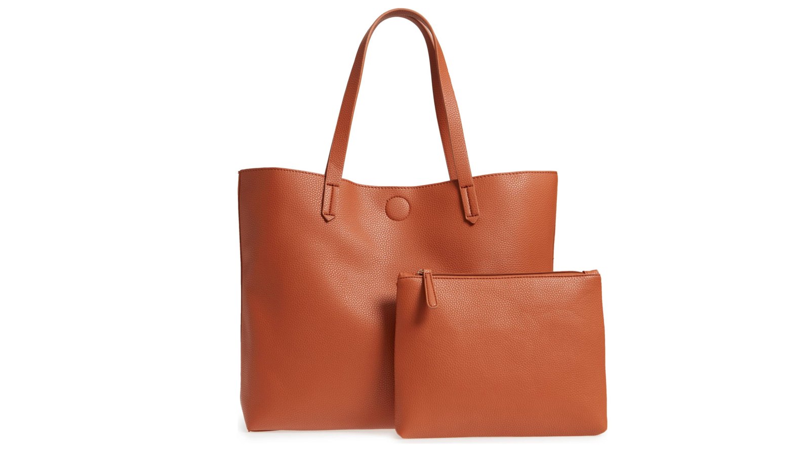 BP contrast lining faux leather tote
