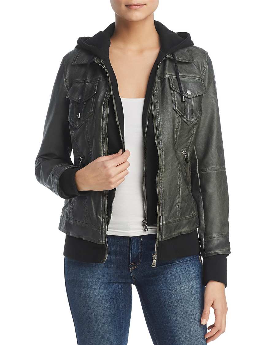 Shop This Faux Leather Jacket for Under $100 at Bloomingdale’s | Us Weekly