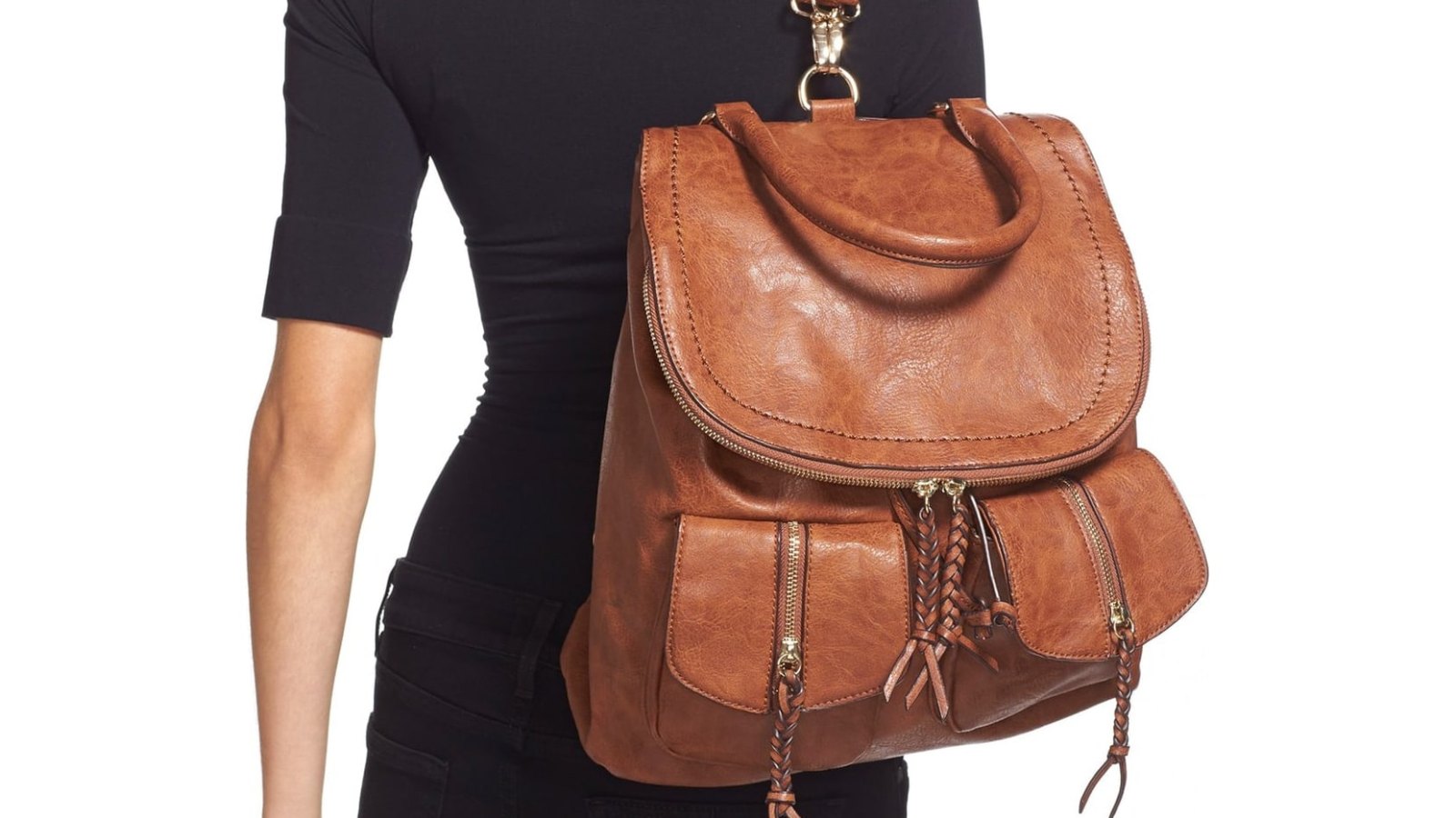 Emery Faux Leather Backpack