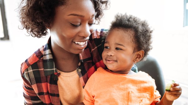woman with baby