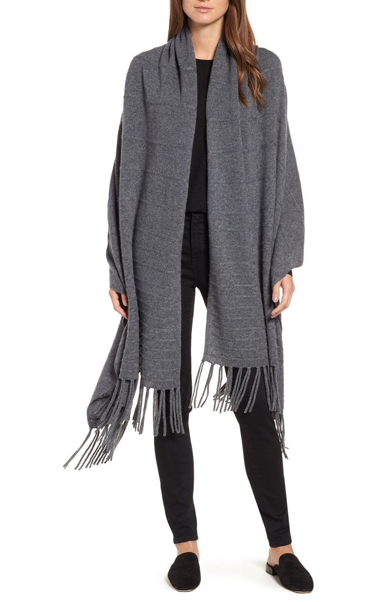 Stock Up on Your Fall Knits With a Cozy Cashmere Wrap | Us Weekly