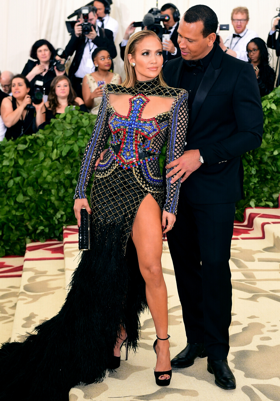 Jennifer Lopez and Alex Rodriguez at the 2018 Met Gala.
