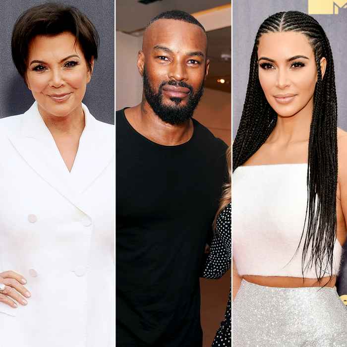 Kris Jenner, Tyson Beckford and Kim Kardashian