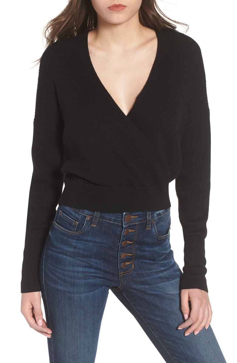 Leith Rib Wrap Sweater