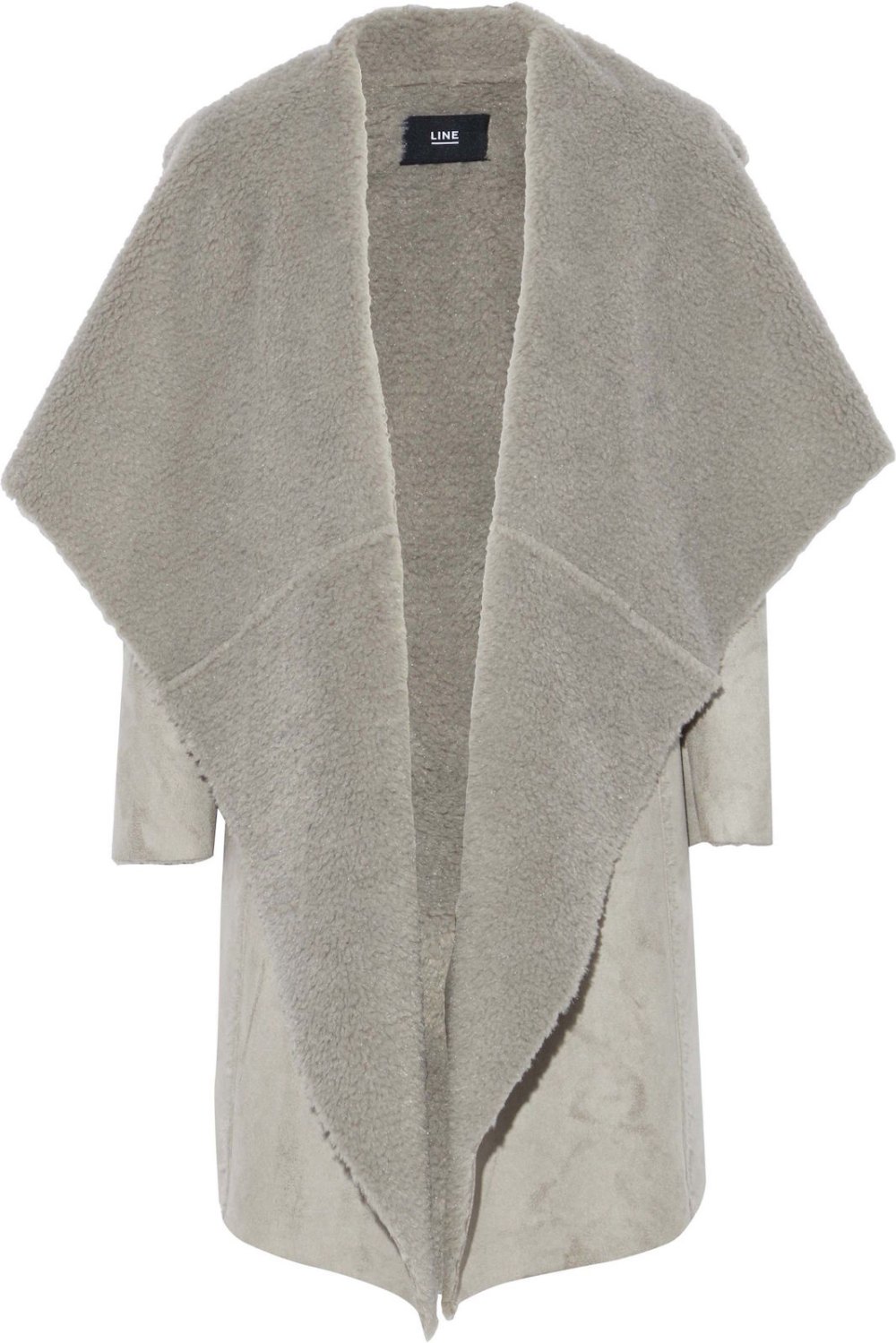 Line Faux Shearling Coat