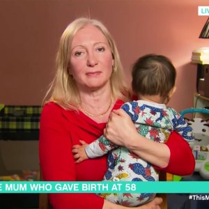 pregnant woman people enraged woman baby age 58