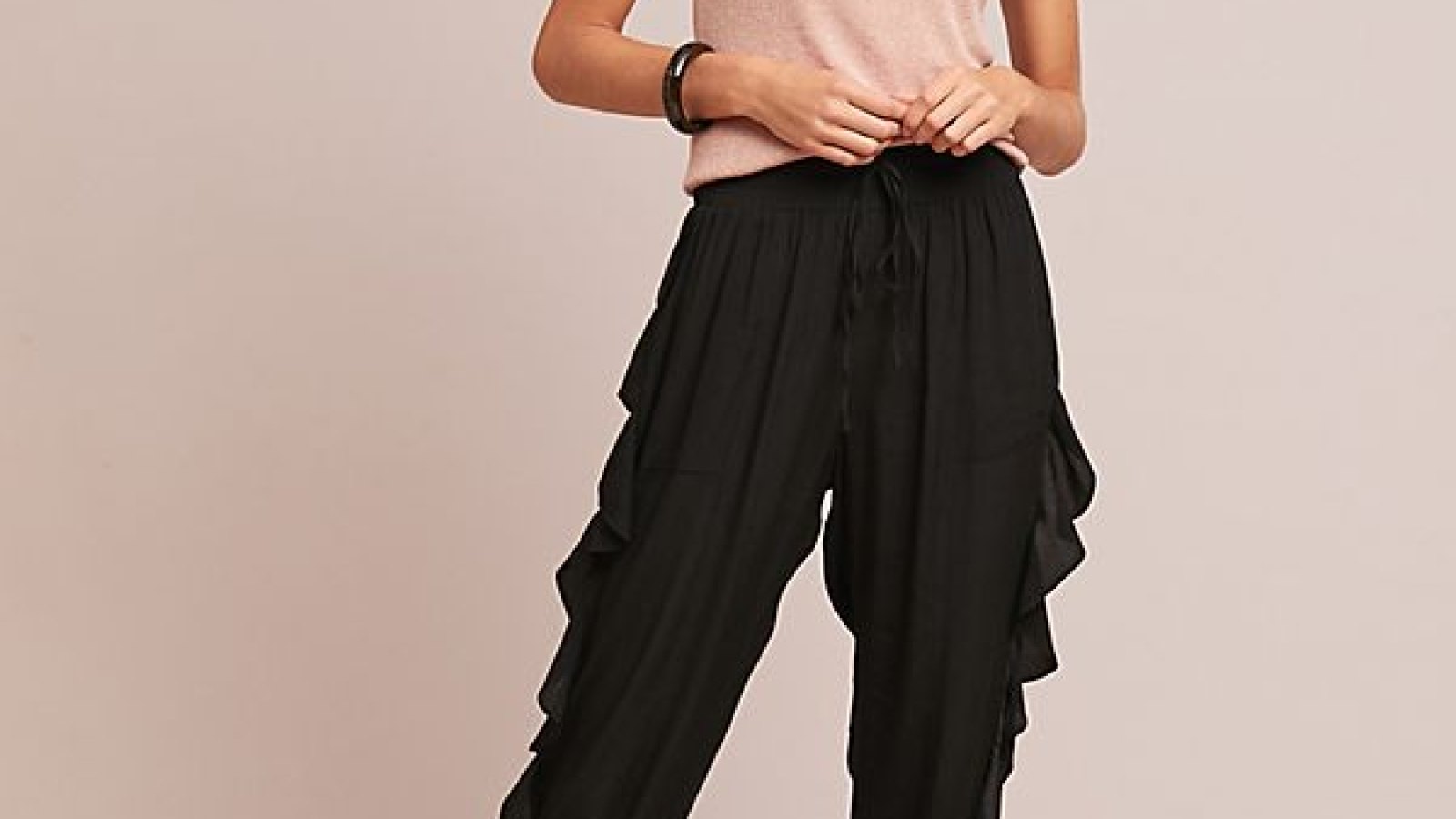 ruffled jogger pants