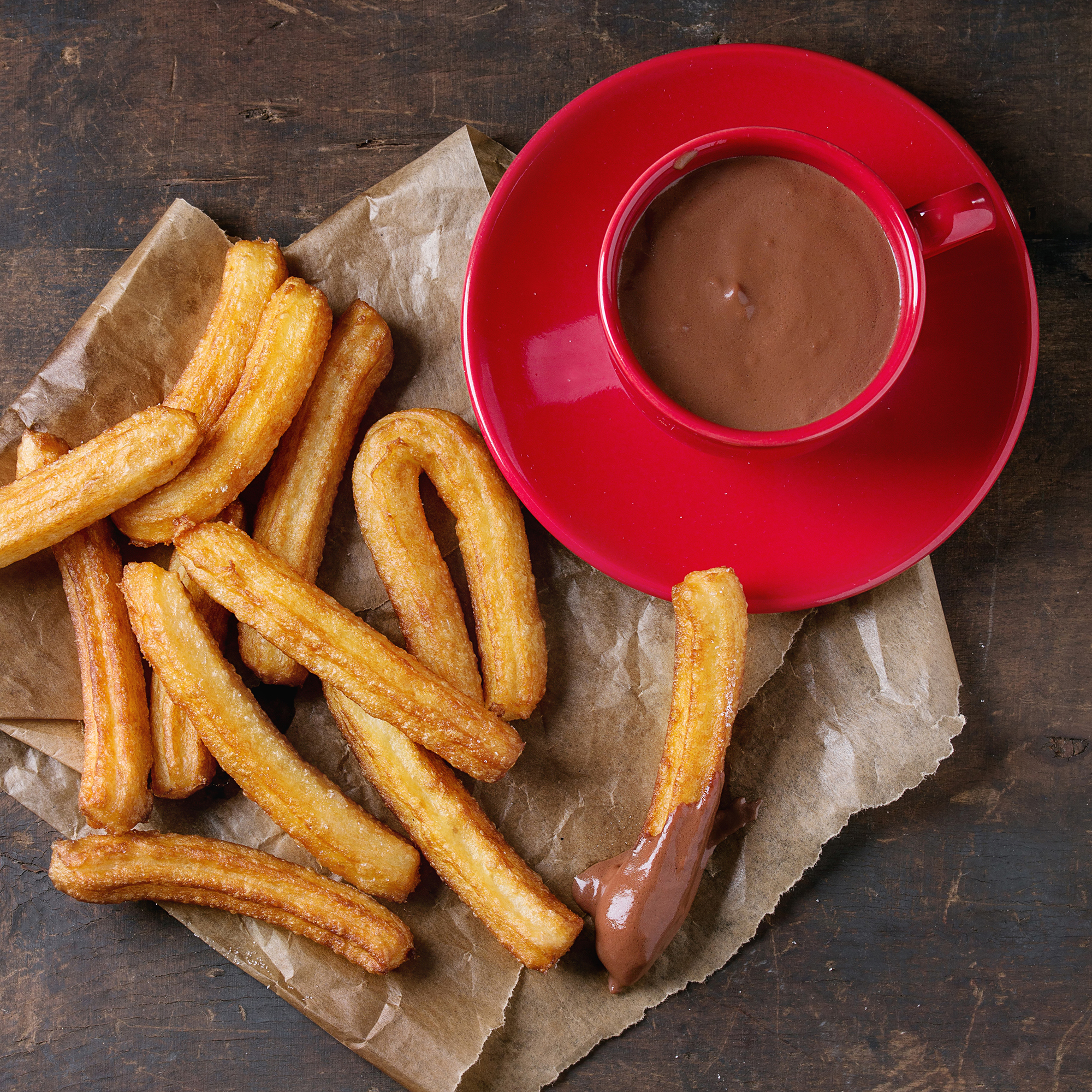 Traditional spanish treat churros