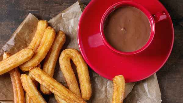 Traditional spanish treat churros