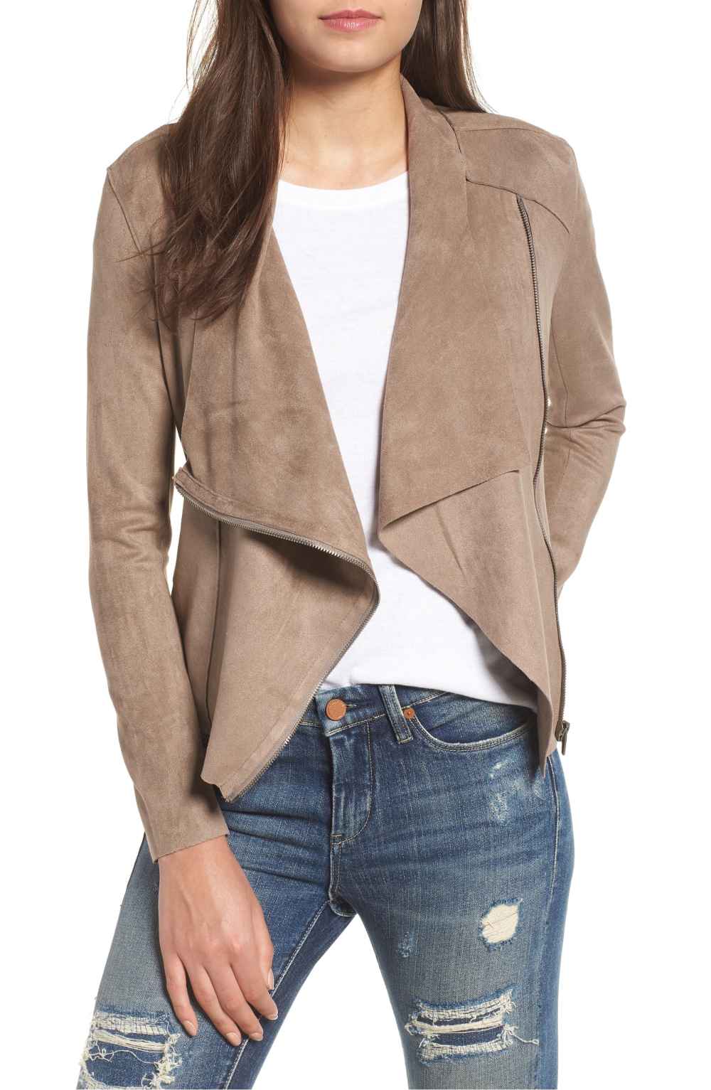 faux suede jacket blanknyc
