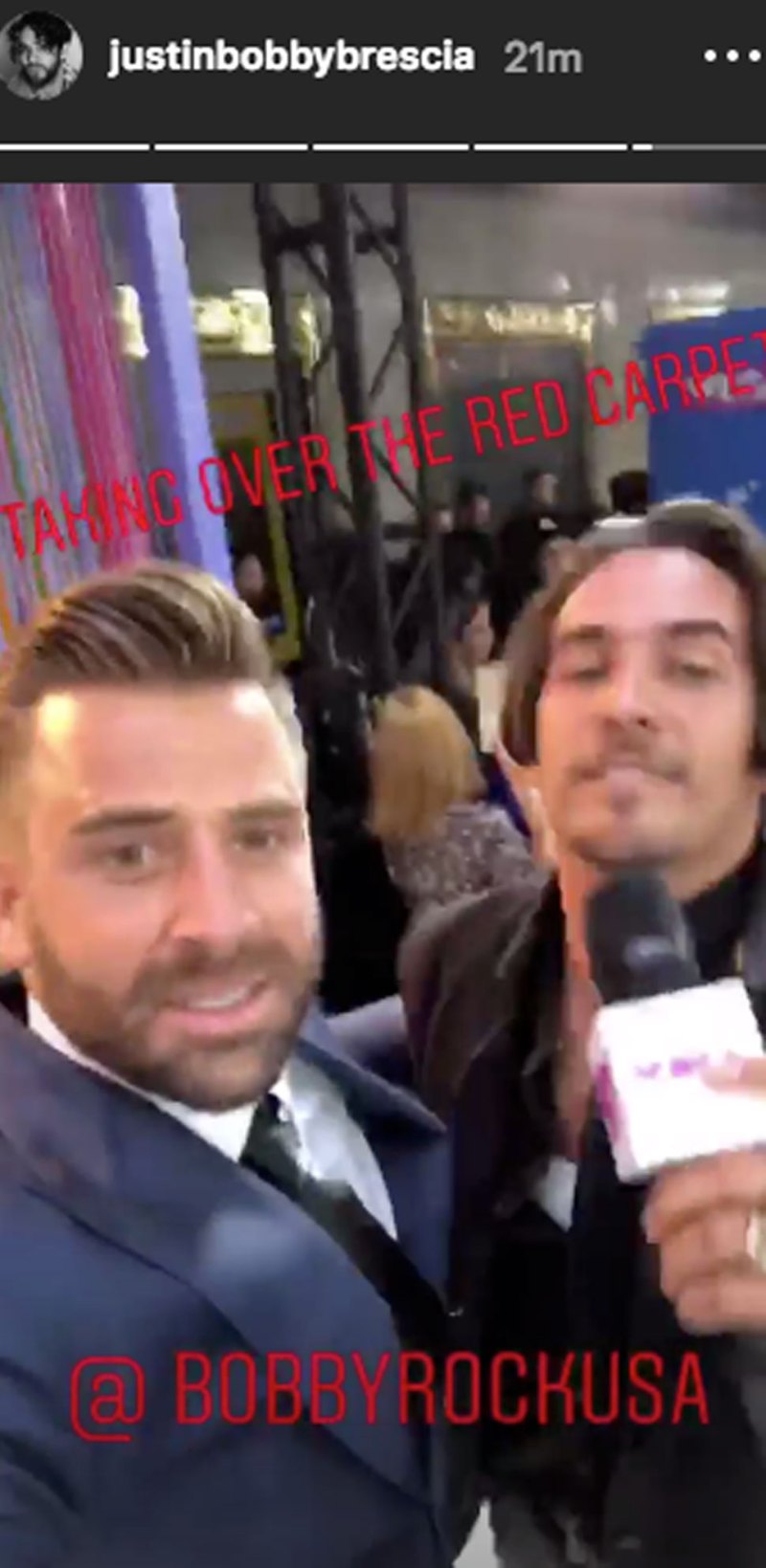 Justin 'Bobby' Brescia and Jason Wahler at MTV's VMAs 2018