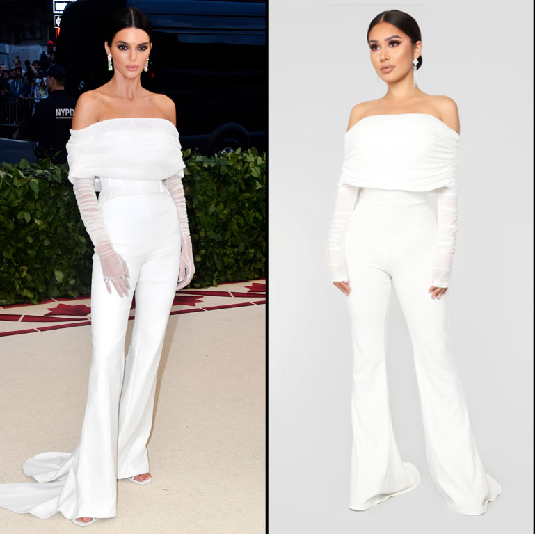 kendall jenner white jumpsuit fashion nova