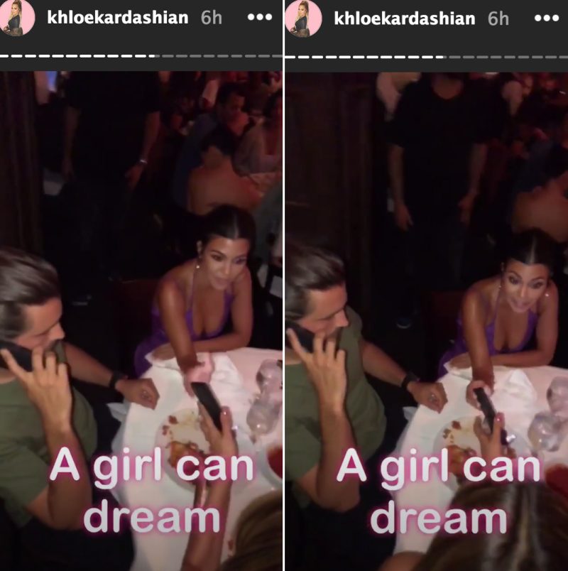 Scott Disick and Kourtney Kardashian at Kylie Jenner's Birthday party