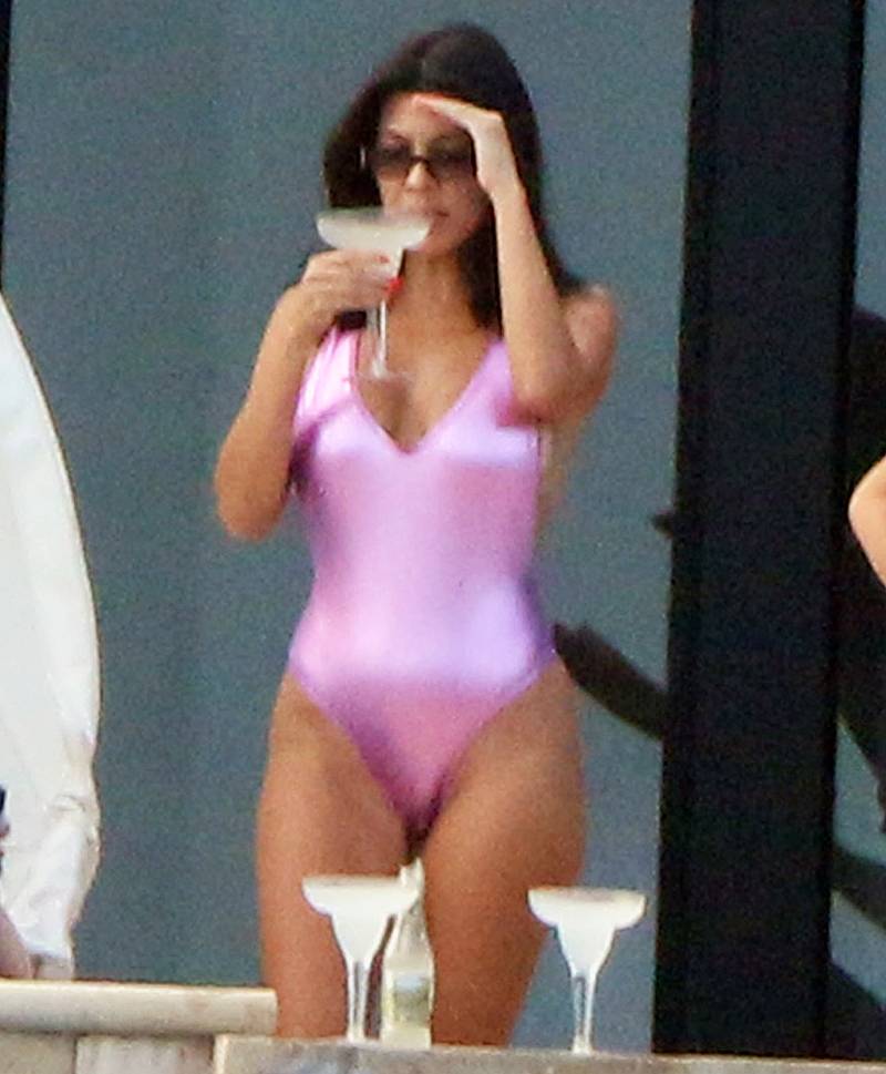 Kourtney Kardashian Hot Tub One Piece Cabo