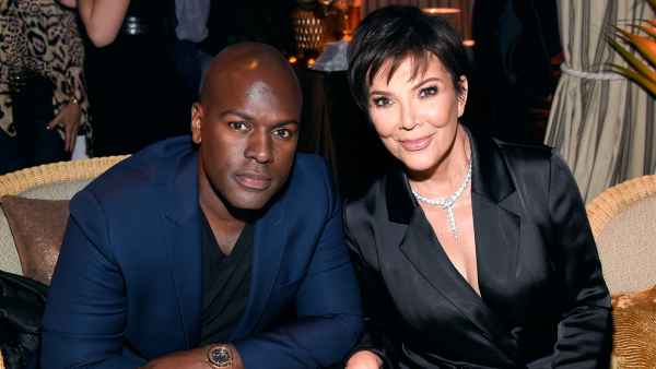 Corey Gamble and Kris Jenner attend the 'American Woman' premiere party at Chateau Marmont on May 31, 2018.