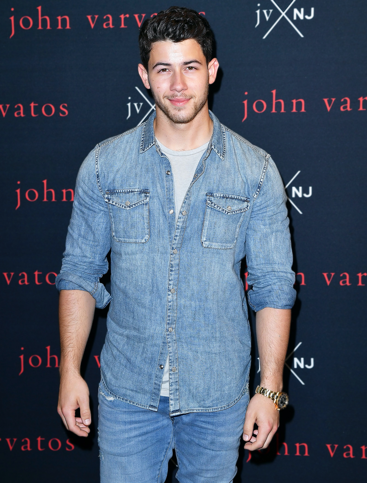 Nick Jonas attends the launch of his new fragrance collaboration JVxNJ with US designer John Varvatos in New York City on August 8, 2018.