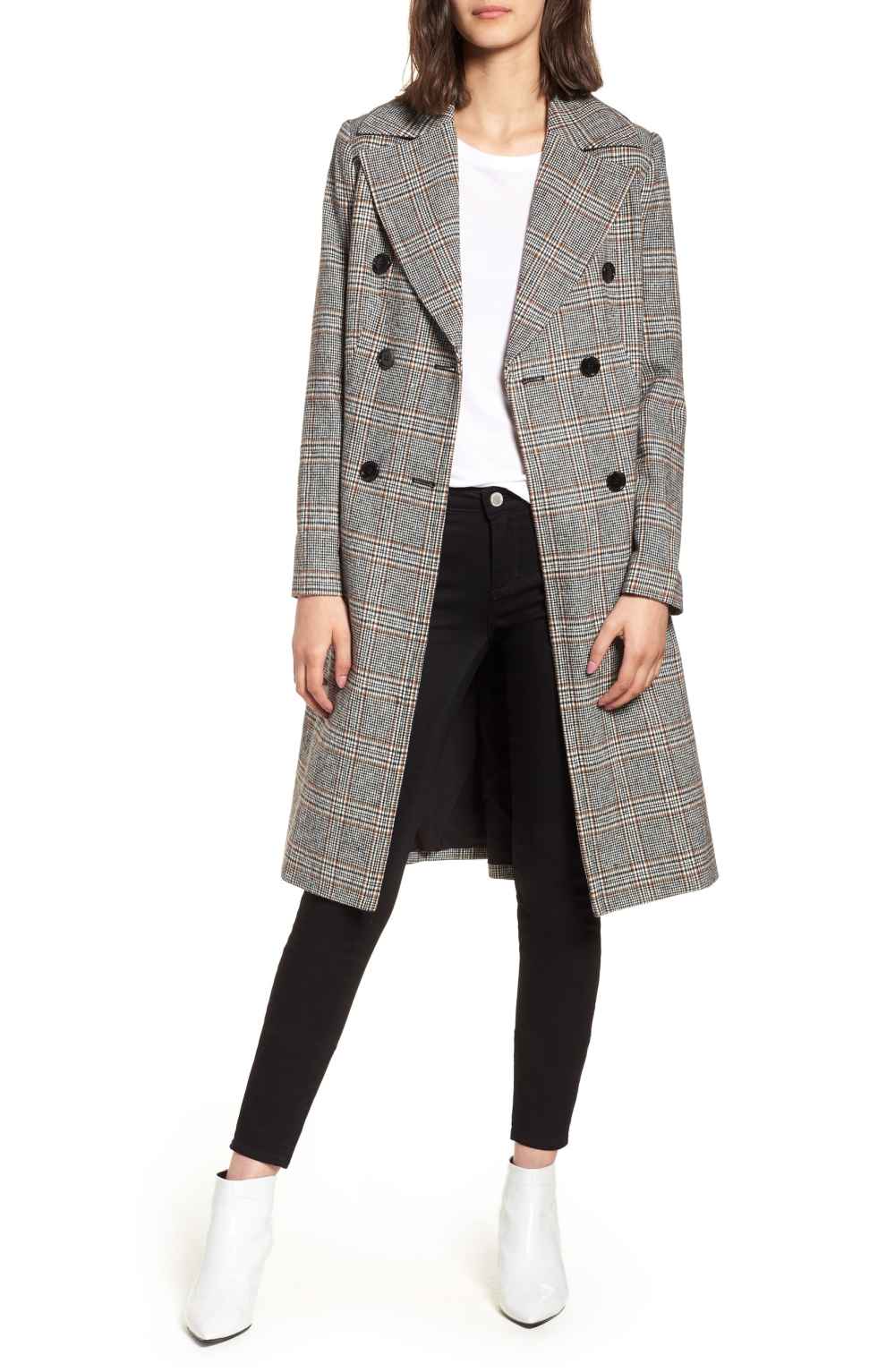 plaid trench coat