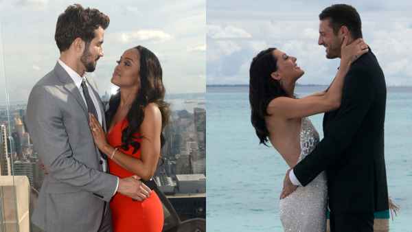 Rachel Lindsay with Bryan, Becca with Garrett.