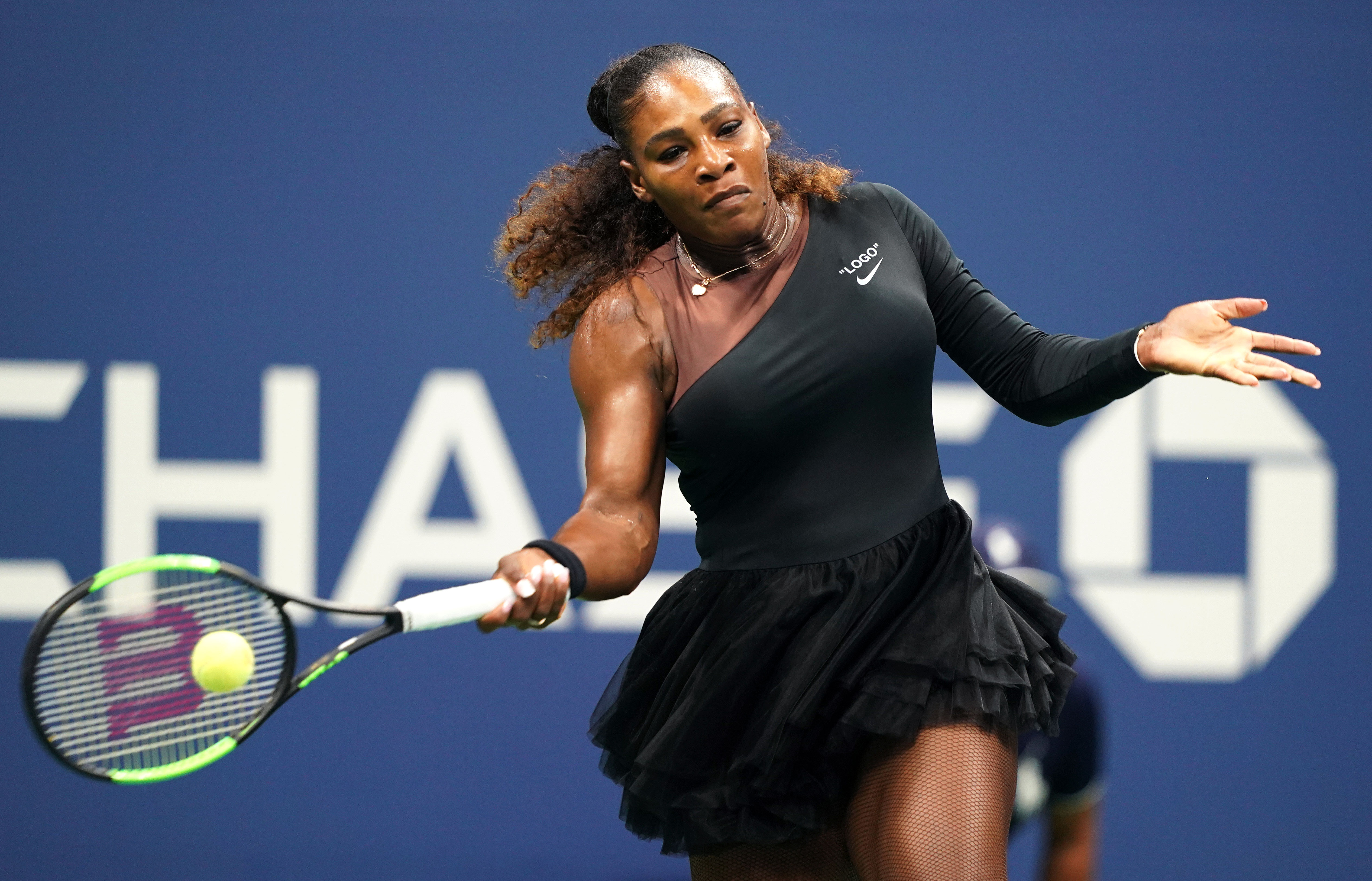 Samuel sopa Grande Serena Williams' One-Shoulder Off-White x Nike 2018 U.S. Open Dress