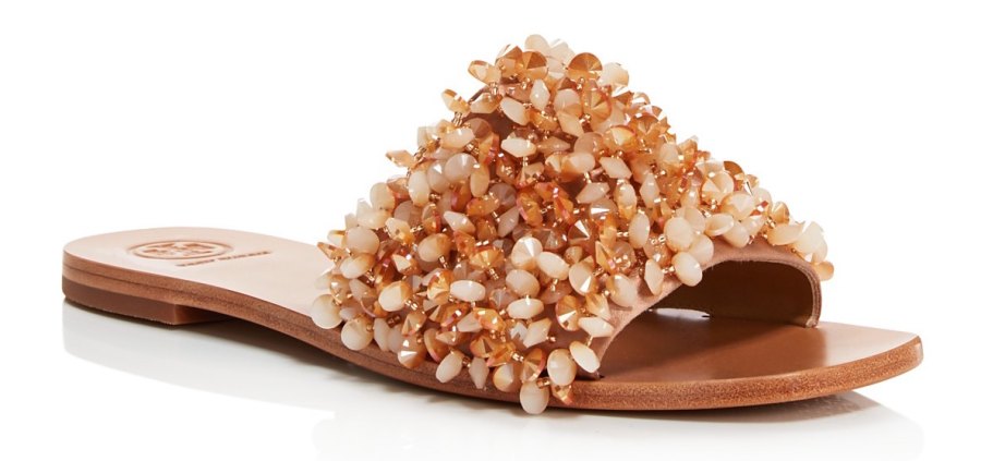beaded sandals tory burch