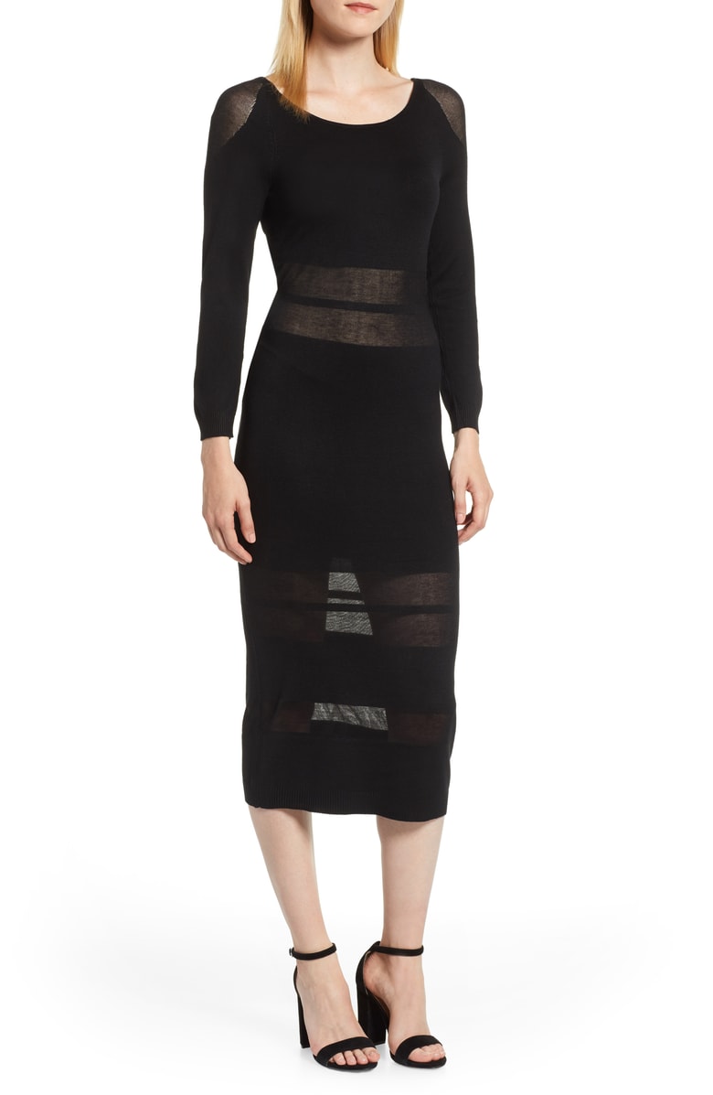 black long sleeve bodycon dress for fall nordstrom