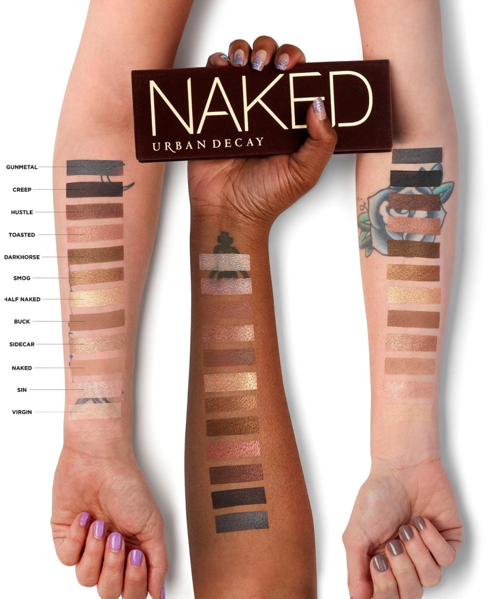 urban decay naked palette swatches