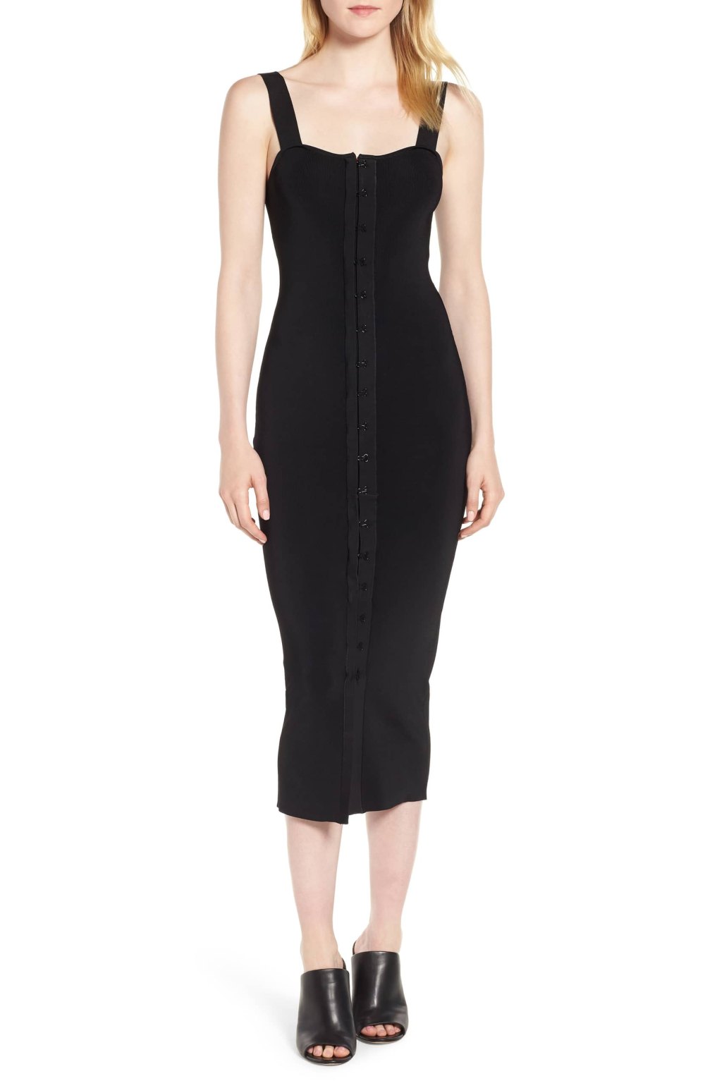 black bodycon dress sweater fall