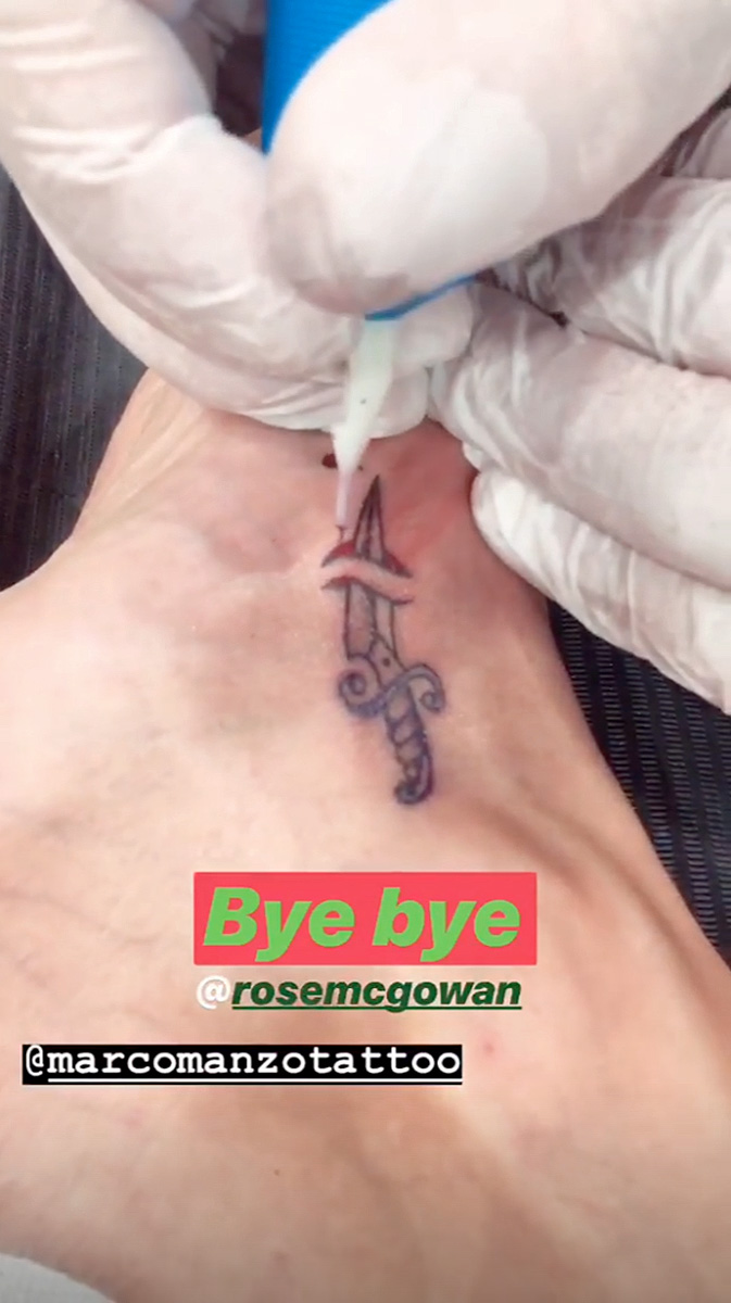 Asia Argento Debuts Vengeance Tattoo for Rose McGowan