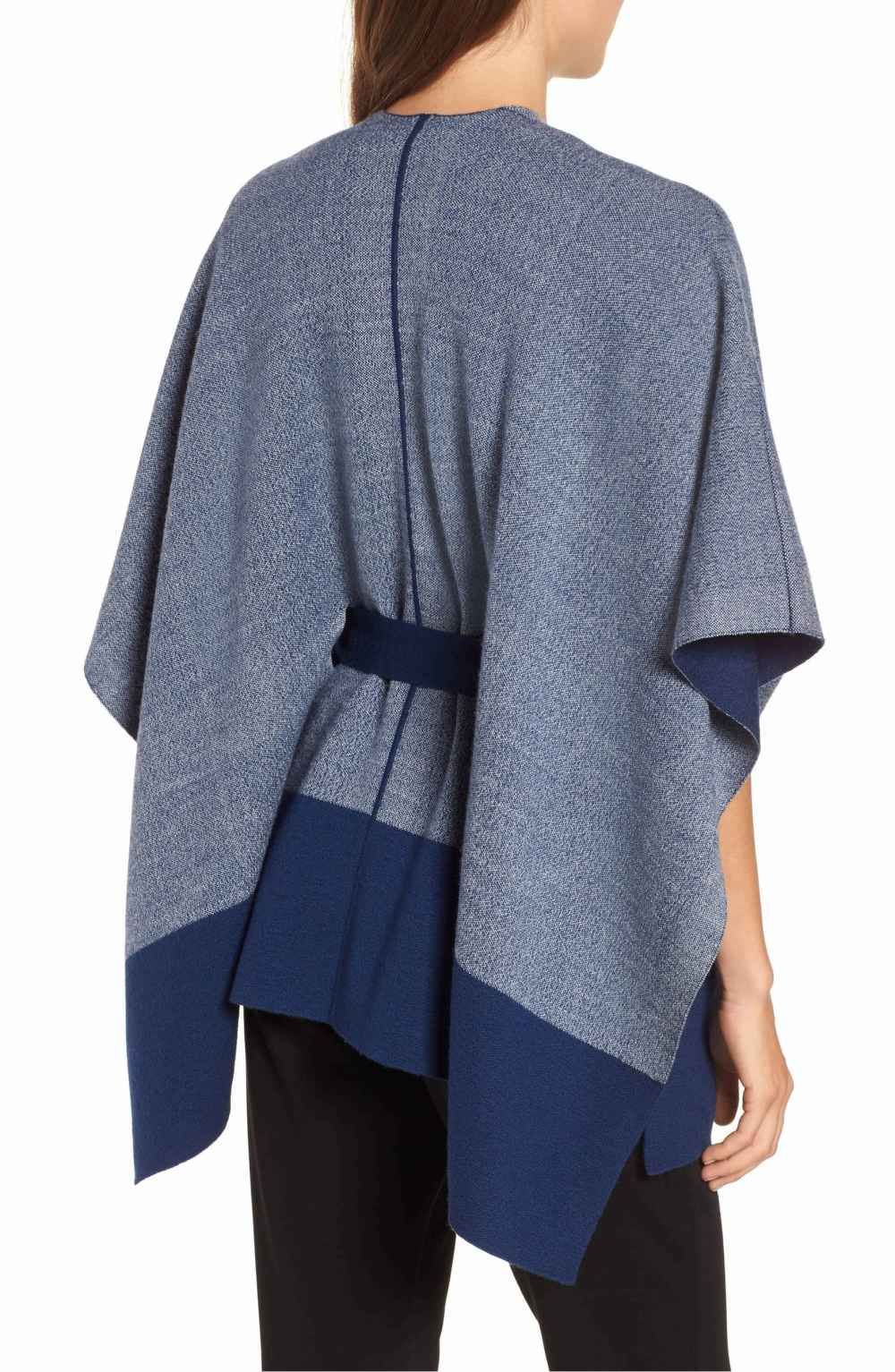 Eileen Fisher Merino Wool Sweater Poncho