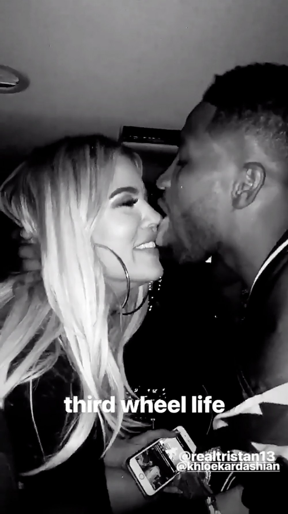 Khloe Kardashian, Tristan Thompson, PDA, Third Wheel, Kourtney Kardashian, Instagram