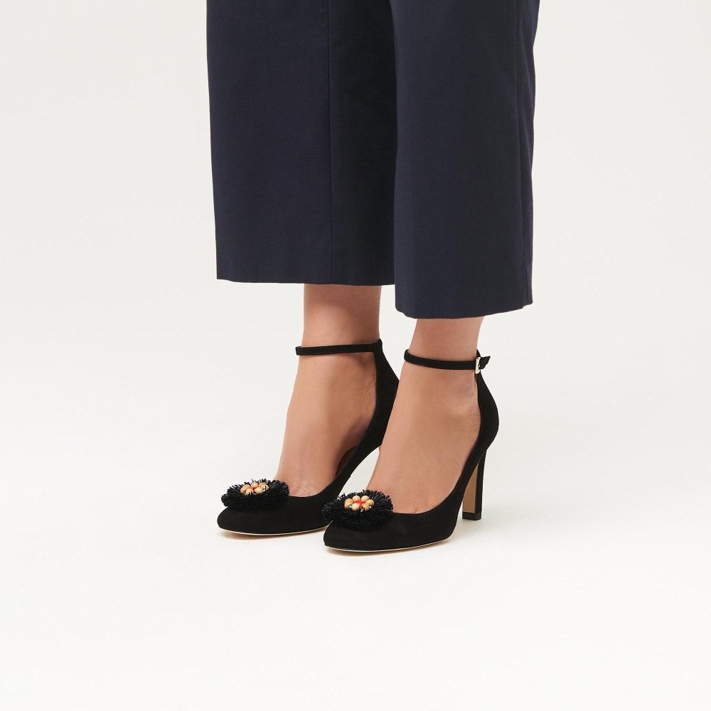 LK Bennett black suede heel