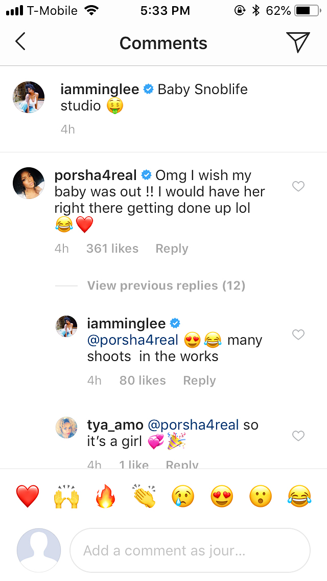 Porsha Williams Accidentally Reveals Baby Sex Instagram