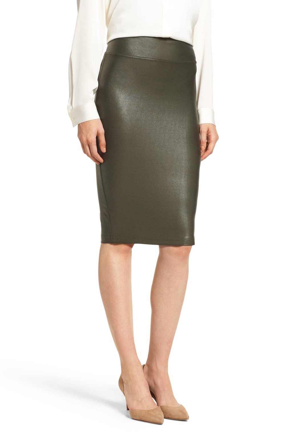 spanx faux leather skirt XS