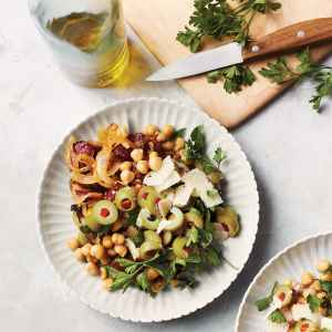 Martha Stewart’s Chickpea, Chorizo Salad