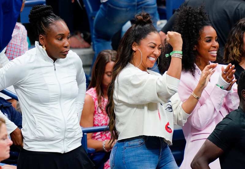 Venus Williams, Lala Anthony, Kelly Rowland, 2018 US Open, Day 13