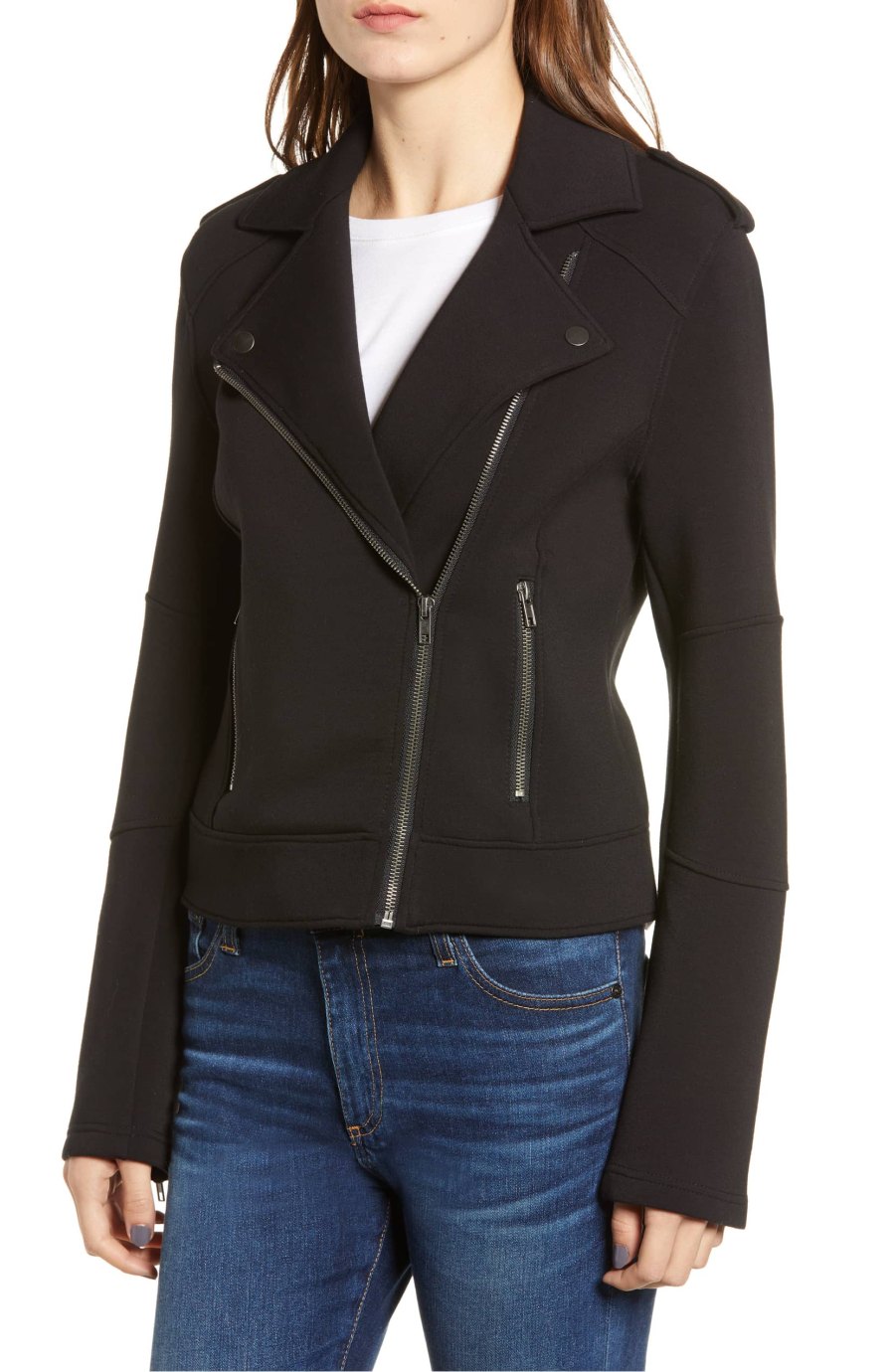 Shop This Edgy Scuba Moto Jacket for Under $150 | Us Weekly
