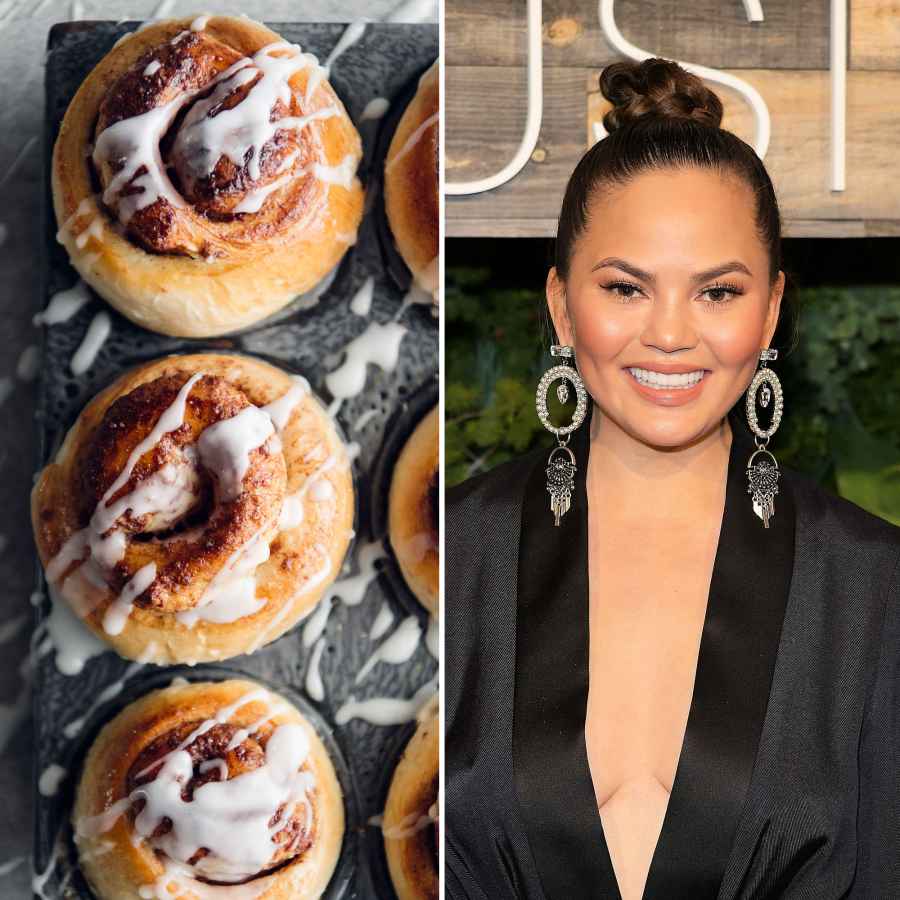 Chrissy Teigen and cinnamon bun