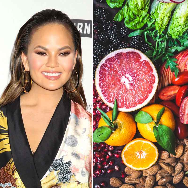 Chrissy Teigen and produce