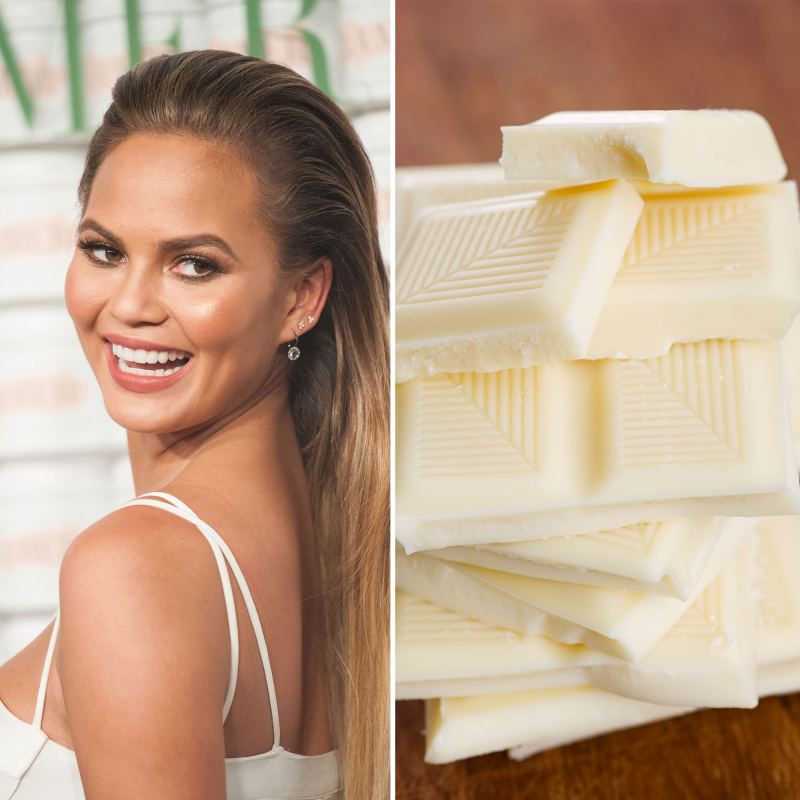 Chrissy Teigen and white chocolate