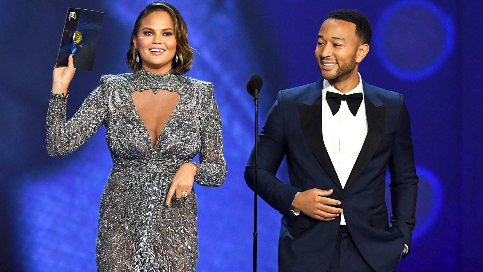 Chrissy Teigen Claps Back at Emmys Viewer Who Thinks She’s Pregnant
