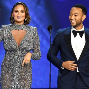 Chrissy Teigen Claps Back at Emmys Viewer Who Thinks She’s Pregnant