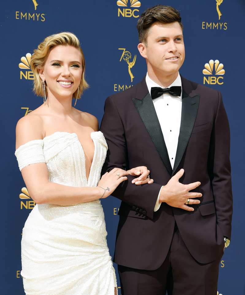 Scarlett Johansson Colin Jost Emmys 2018